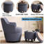 Modern Swivel Accent Chair with Ottoman-1672522331