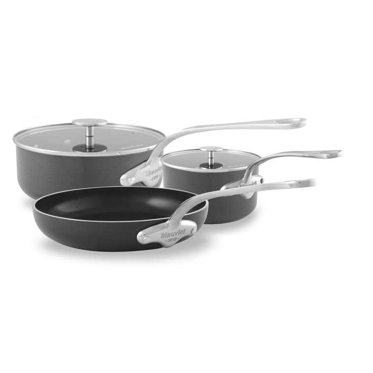 Mauviel M'Stone 360 Hard Anodized Nonstick 5-Piece Cookware Set With Stainless Steel Handles