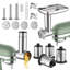 Ensemble de hachoirs à viande 2 en 1 compatible avec les batteurs sur socle KitchenAid, 4 plaques à hacher et 3 tubes à saucisse