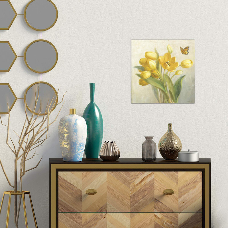 French Tulips 1 Piece Wrapped Canvas Painting, 66.04 cm H x 66.04 cm W x 3.175 cm D
