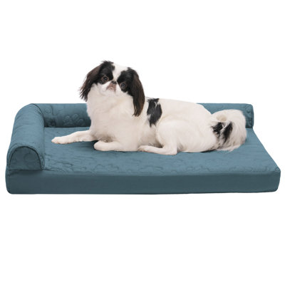 Paw-Quilted Orthopedic Chaise Lounge Bolster Pet Bed -  FurHaven, 44381815