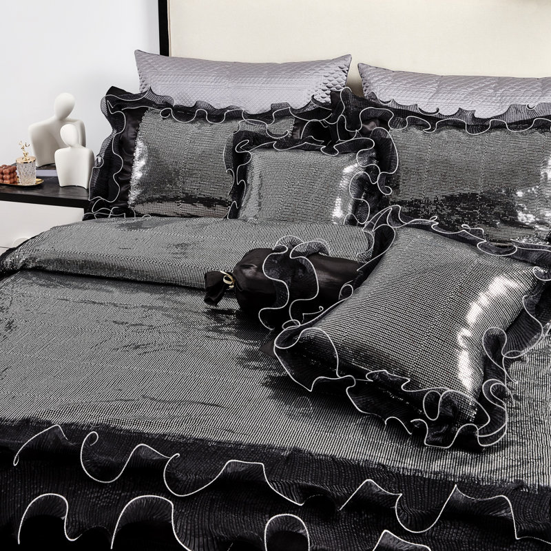 Ensemble d'édredon réversible 6 pièces Luxurious, Grand