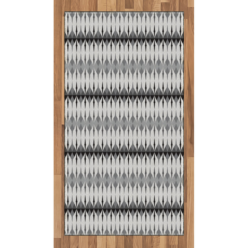 Geometric High Density Long Fiber Poly Threads Decorative Area Rug Carpet, Rectangle 2'7" x 5'