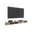 Meuble télé 71 po à 3 tablettes flottantes, mural, console multimédia avec gestion des câbles, pour salon, chambre à coucher chêne naturel-1446412147-1446412108