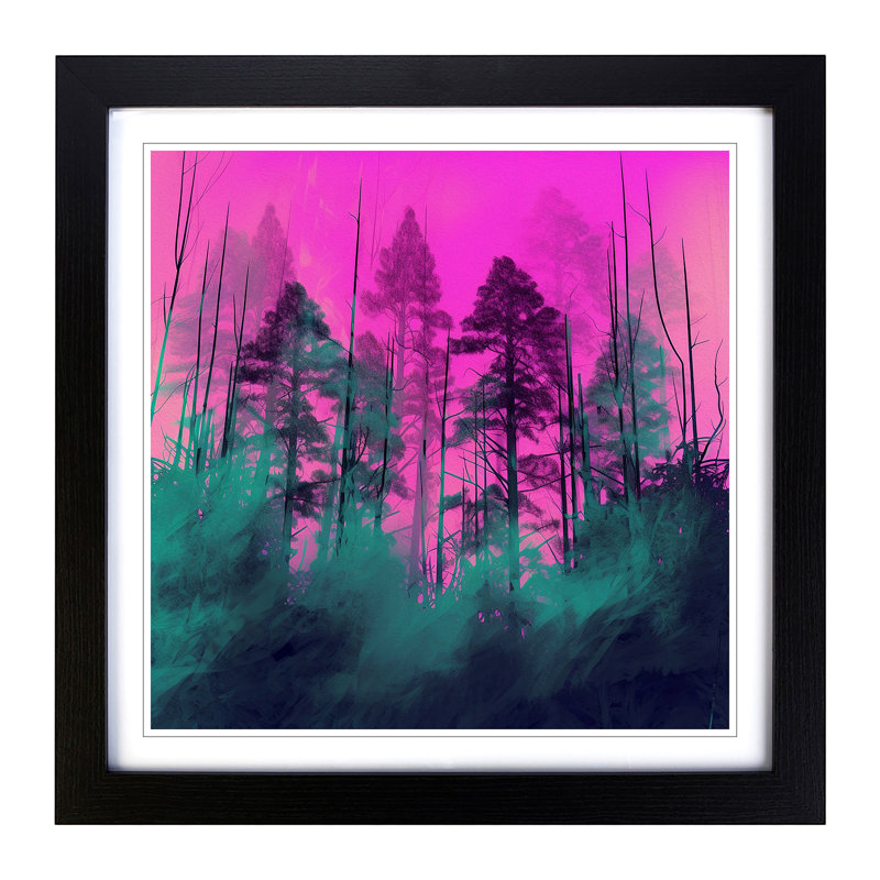 Single Picture Frame Print on Wood, Black