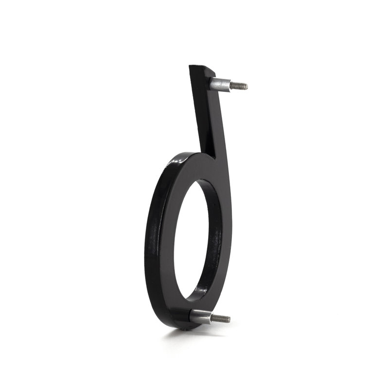 24 in. Flat Floating Mount House Number, White, 6