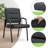 Set Of 2 Faux Leather Guest Reception Chairs With Fixed Armrests For Office Waiting Room