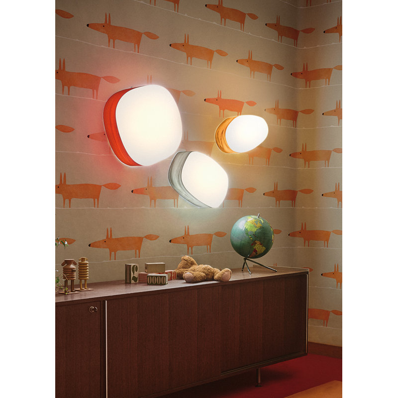 Guijarro 1 - Light Flush Mounted Sconce, Red, GX53 Base