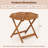 2PCS 35.5'' Solid Wood Patio Dining Table w/1.97'' Umbrella Hole Slatted Tabletop