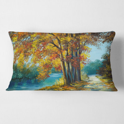 Housse et insert de coussin rectangulaire Trees par Bright River