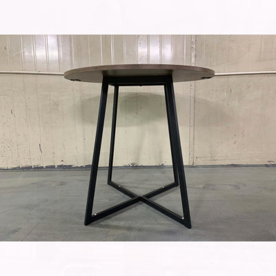 31.5-Inch Round Dining Table with Metal Legs for 2-4 People