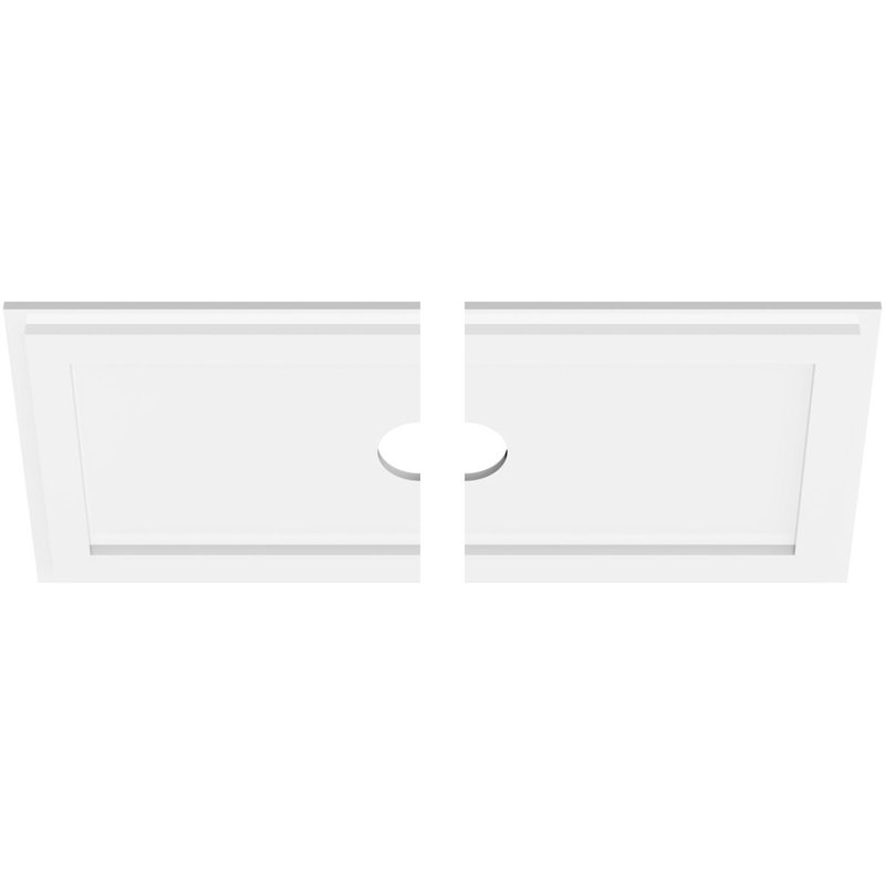 Médaillon de plafond rectangulaire rectangulaire en PVC de qualité architecturale, H 1 po x l 28 po x P 14 po