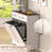 Tilt Out Trash Can Cabinet For 2 Bins, Hidden Trash Can Cabinet, Wooden Laundry Cabinet, Dog Proof Recycle Garbage Can Cabinet For Kitchen, Bathroom, Living Room, White With Drawer-121605005
