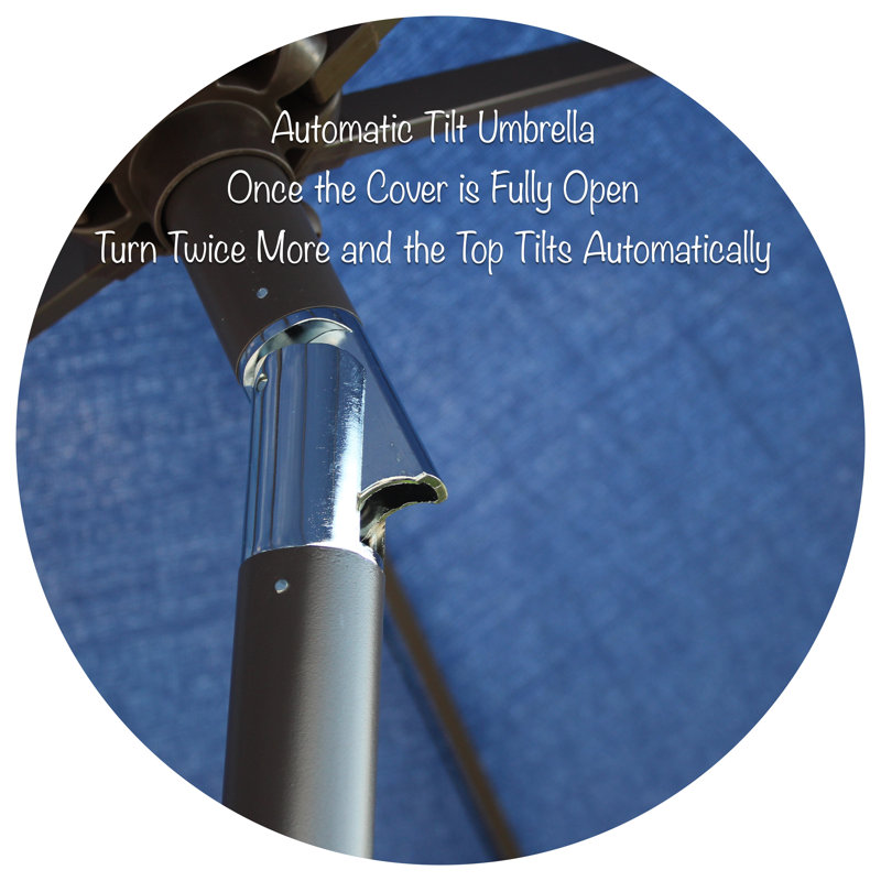 Parasol de marché 9 pi Vanderpool, Bleu marine