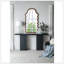 Miroir arqué en bois avec cadre unique