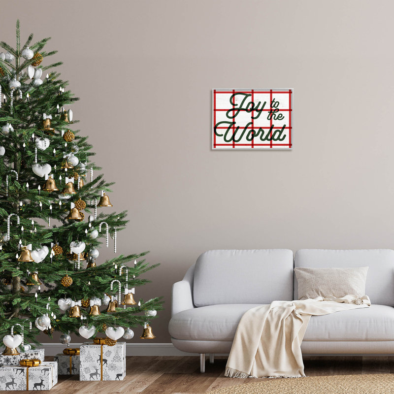 Joy To The World at-275, H 16 po x l 20 po x P 1,5 po, Estampe numérique Farmhouse