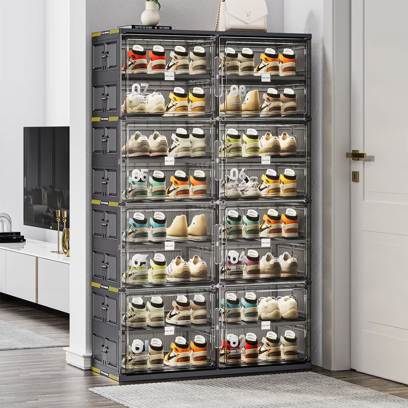 Range-chaussures pliable à 8 niveaux pour vestibule