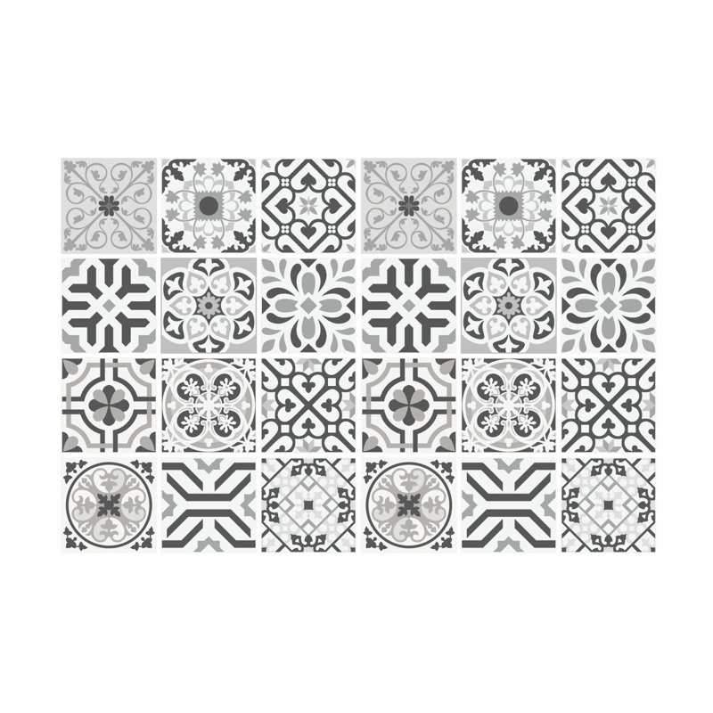 Carreau de terrain pelez et collez en PVC 6 po x 6 po