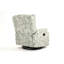 Upholstered Classic Wing Back Manual Handle Swivel Rock Glider Recliner with Naihead Trims