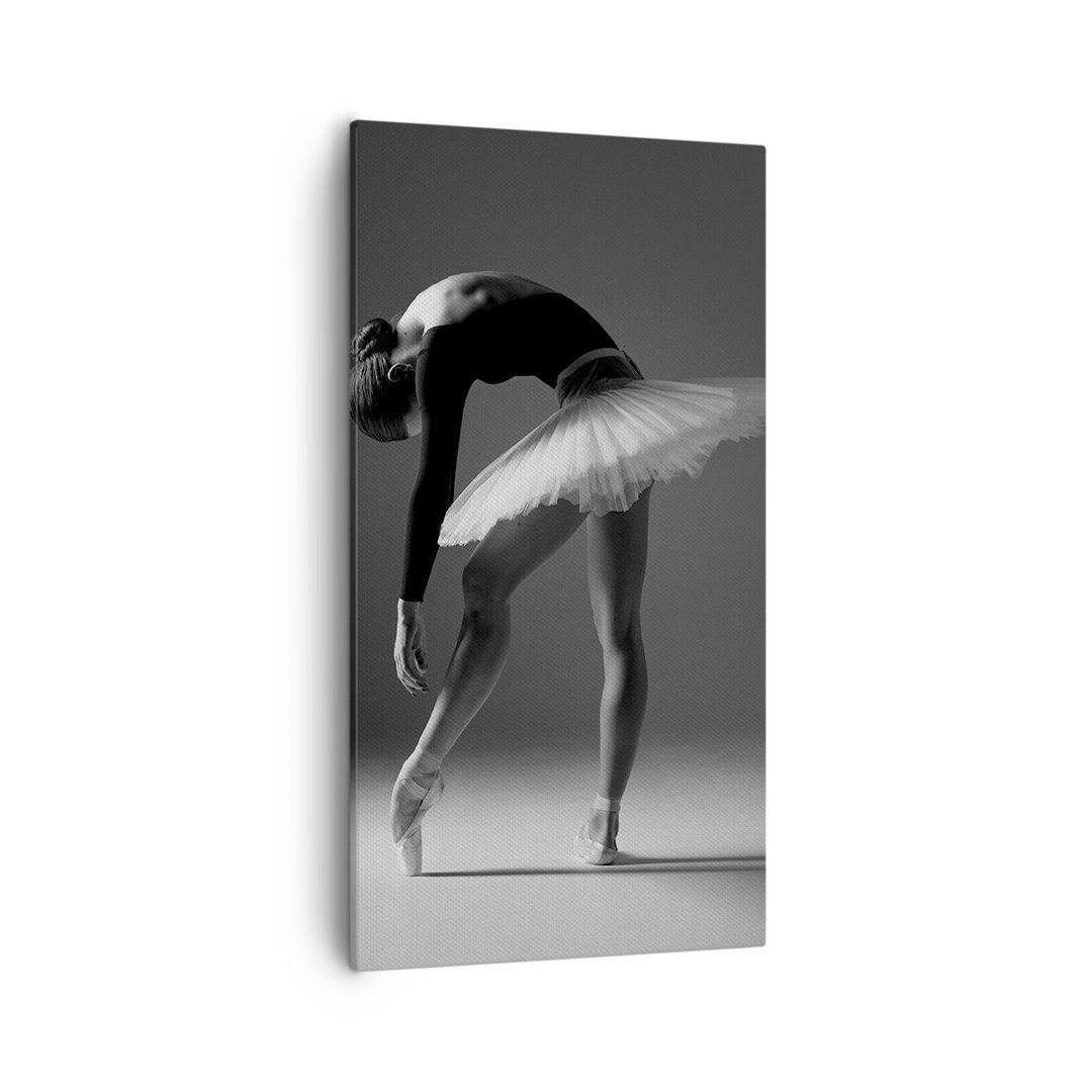 Leinwandbild Ballerina Figure Black And White