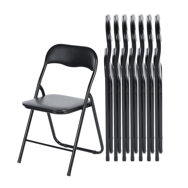 Gianetta 44cm H Upholstered Metal Side Chair in Black
