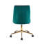 Chaise de bureau rembourrée en velours avec base dorée Torrance-1871370079