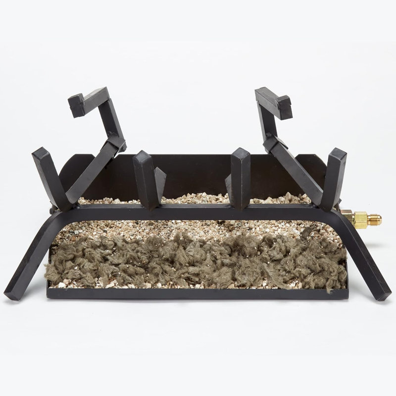 18-Inch Natural Gas Vented Fireplace Log Set with Match Light