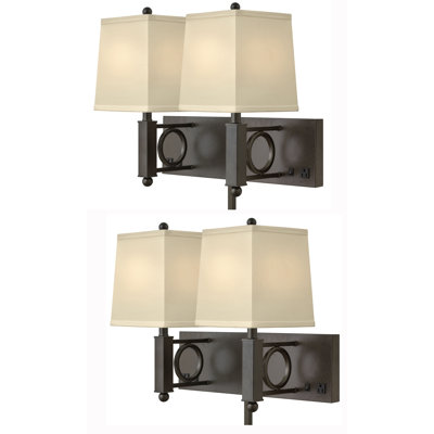 Steel Plug-in Armed Sconce