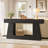 Manufactured Wood Narrow Console Table with Shelving-427048745