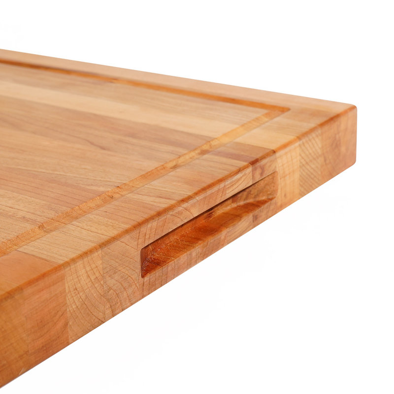 CONSDAN Wood Cutting Board, Solid Cherry, 1-1/2” Thick, 20"" x 15""