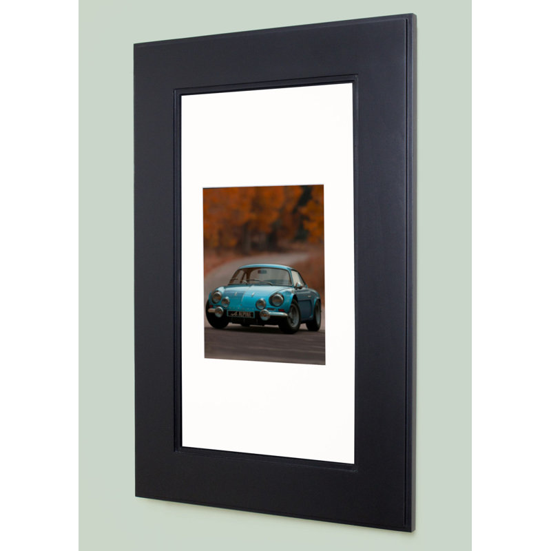 Recessed Picture Frame Door Medicine Cabinet with 3 Adjustable Shelves, Shaker Black