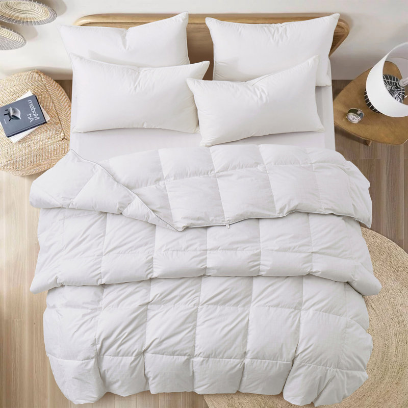 Édredon léger en duvet d'oie blanche, Lit simple