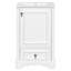 Meuble-lavabo de 20 pouces avec solution de rangement pratique, lavabo en céramique, charnières à fermeture en douceur, rangement réglable en forme de U et porte de porte, tablette, support de tiroir à compartiments, style moderne, peu encombrant