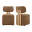 Chaises de salle à manger rembourrées modernes Kallan avec structure en bois massif et roulettes-780590211
