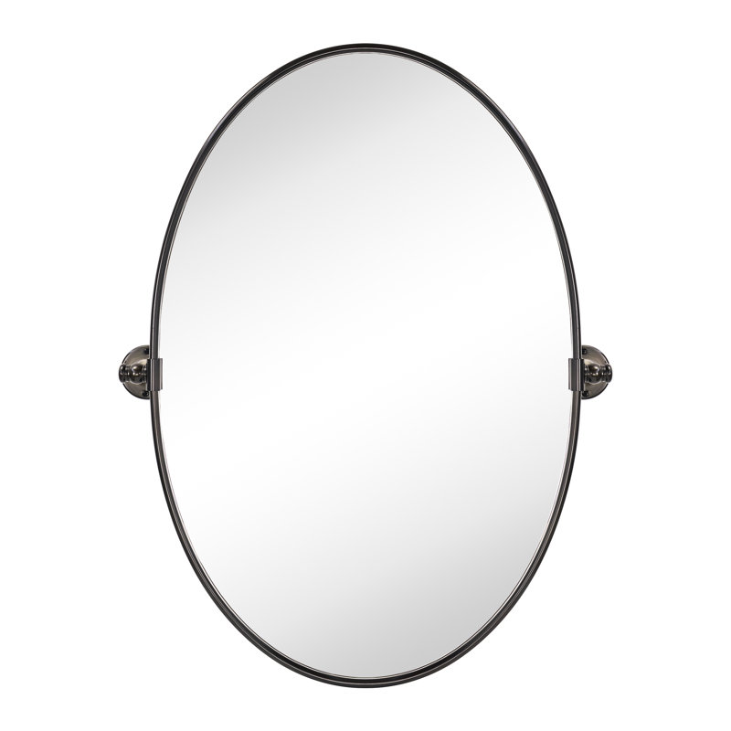 Miroir de salle de bain mural Luecinda, 30 po x 20 po, Bronze frotté à l'huile