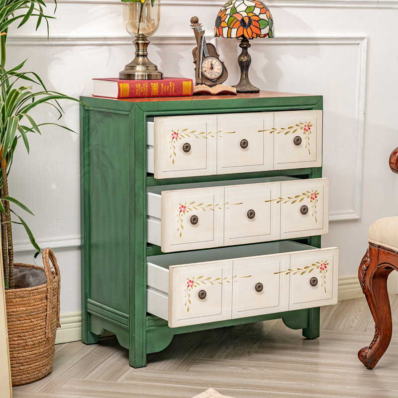 Commode décorative à tiroirs de style campagne