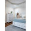 Commode 7 tiroirs Point Breeze - blanc frais avec finition glacis gris doux
