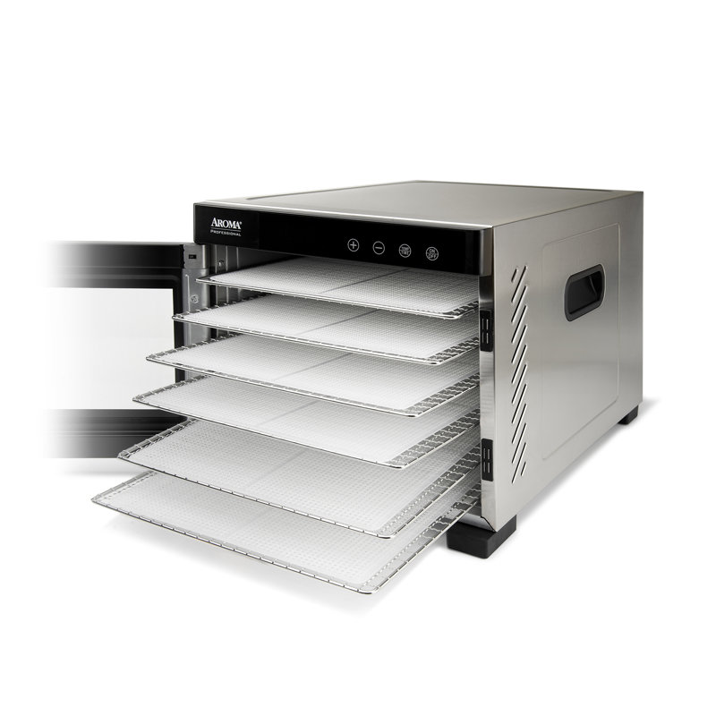 Aroma Professional 6-Tray Black Stainless Steel Food Dehydrator