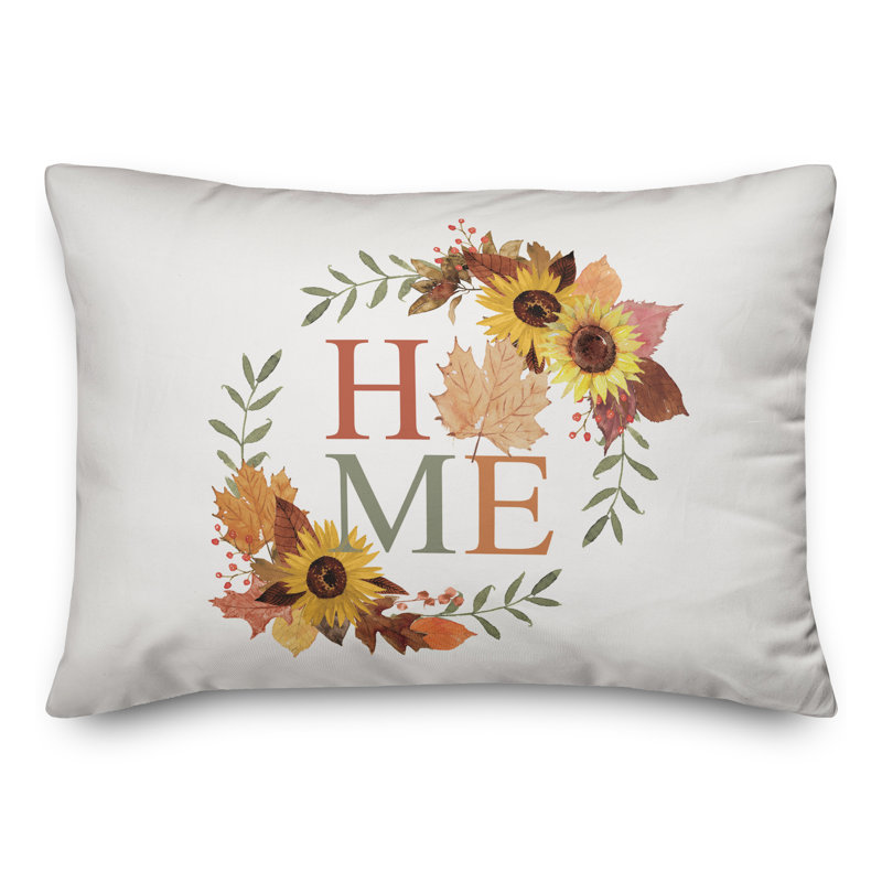  Housse et insert de coussin rectangulaire Autumn Home Wreath