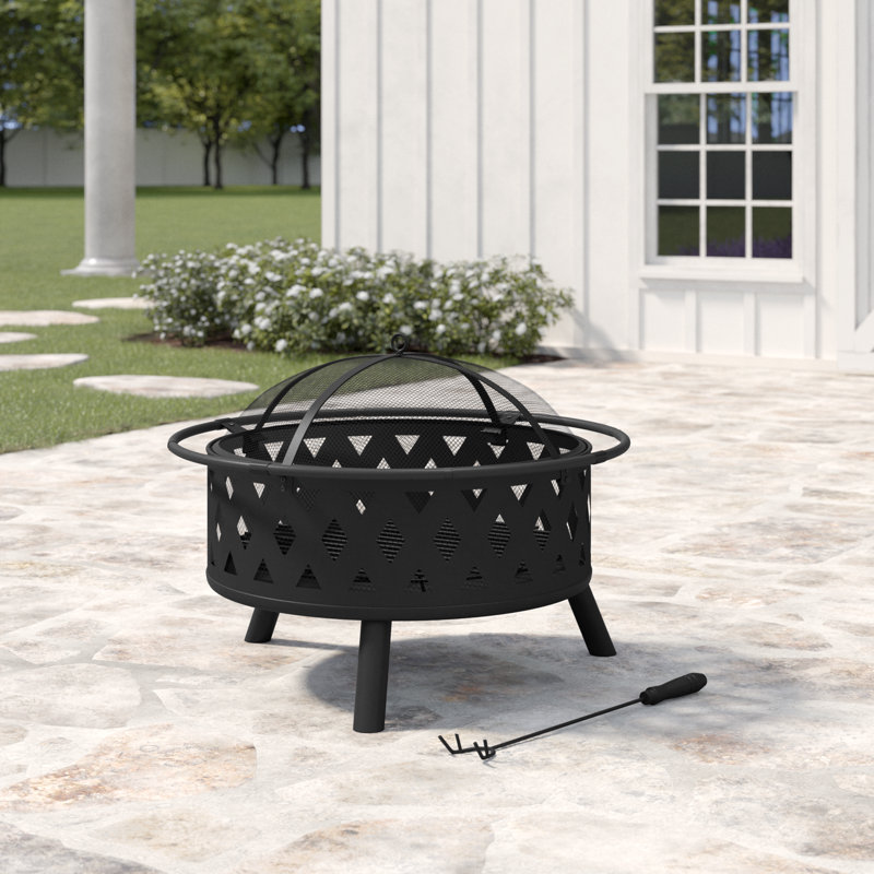 Round Steel Wood Burning Smokeless Fire Pit