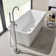 67" Rectangular Freestanding Solid Surface Resin Stone Bathtub