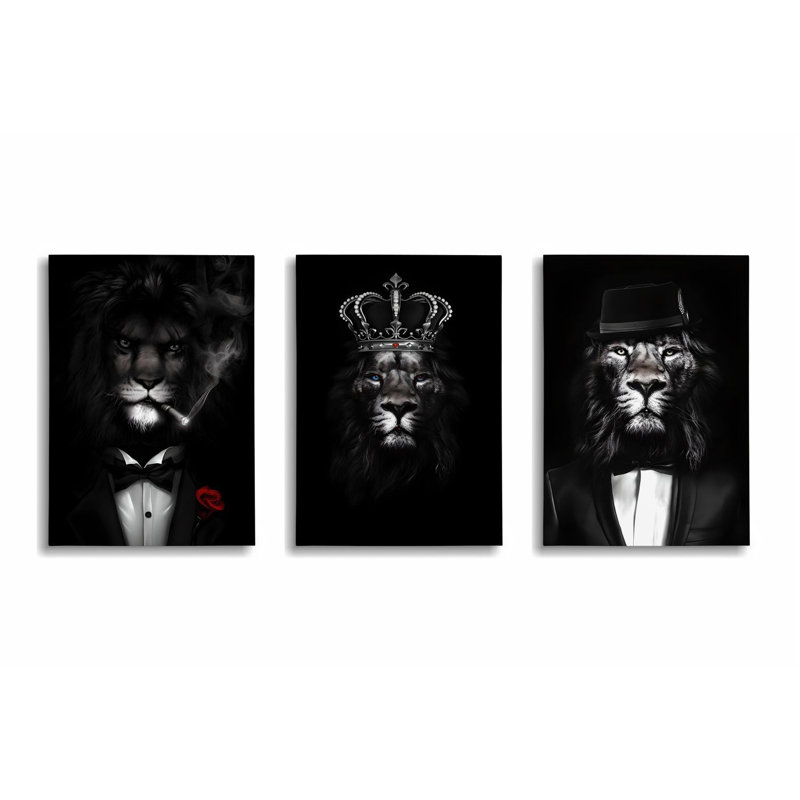 Stunning 3-Piece Decorative Canvas Painting Set, 11.8 x 15.7 inches Each | 50% Cotton / 50% Polyester, Digital Printing on Canvas | Elegant Wooden Frame (0.8 x 1.2 inches), Perfect for Home Décor & Art Lovers