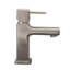 Robinet de lavabo pour salle de bain à poignée simple et monocorps en nickel brossé Topcraft