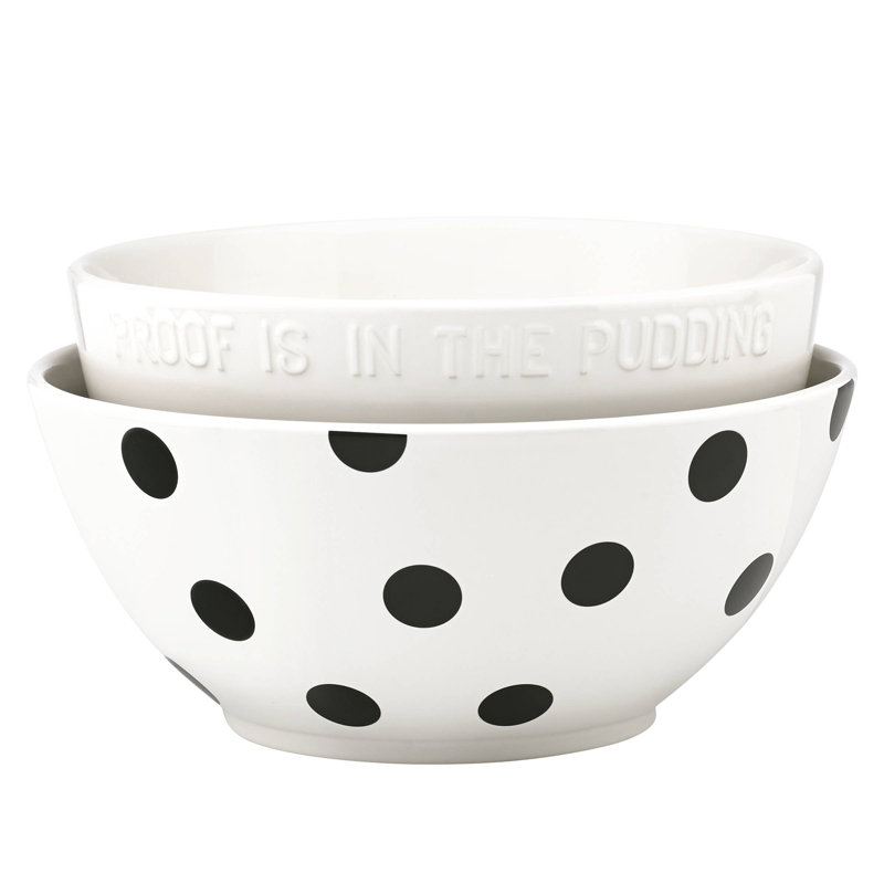 Deco Dot Stoneware Nested Mixing Bowl Set