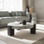 Table basse avec table d'appoint Bianco White