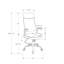 Chaise de bureau moderne et ergonomique, hauteur réglable et pivotante, filet noir et métal, avec dossier, hauteur, filet