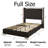 Bed Frame with 58" Tall Headboard, Velvet Upholstered Platform Bed with Channel Tufted Wingback Headboard and Plating Trim, No Box Spring Needed,Beige-743710738