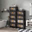 Armoire de rangement pliante polyvalente avec porte magnétique et roulettes, idéale pour organiser divers espaces et classer des articles