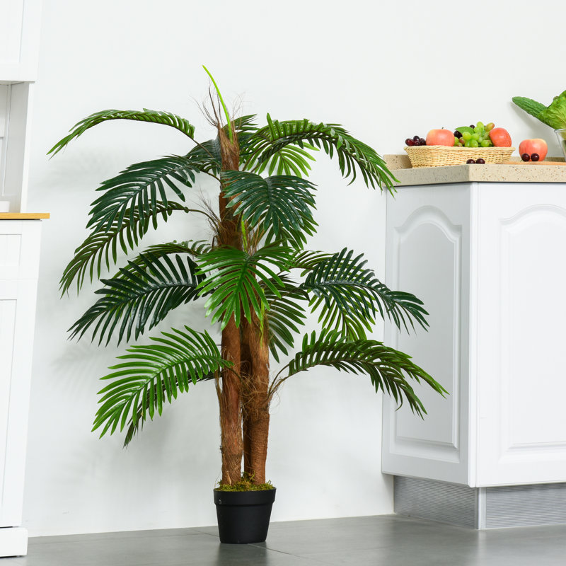 120cm Faux Palm Tree in Pot, 140" H x 18" W x 18" D