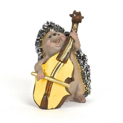 Hérisson en polyrésine avec violon